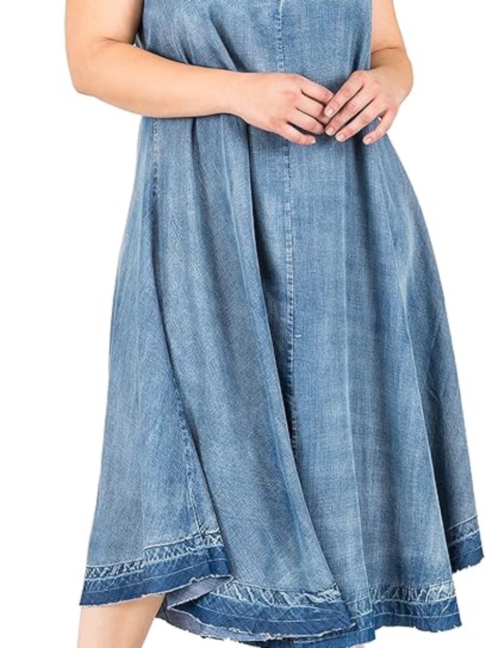 Standards & Practices Tencel Denim Maxi Dress, Womens 2X